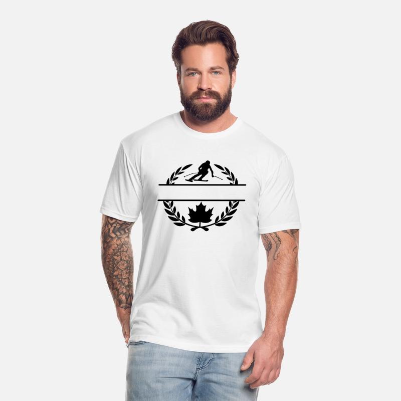 Canada maple leaf skiing laurel wreath