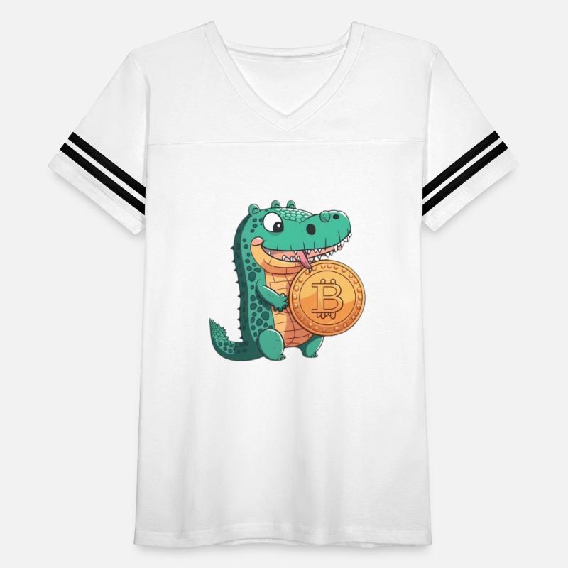 Cartoon Crocodile with a Bitcoin Coin