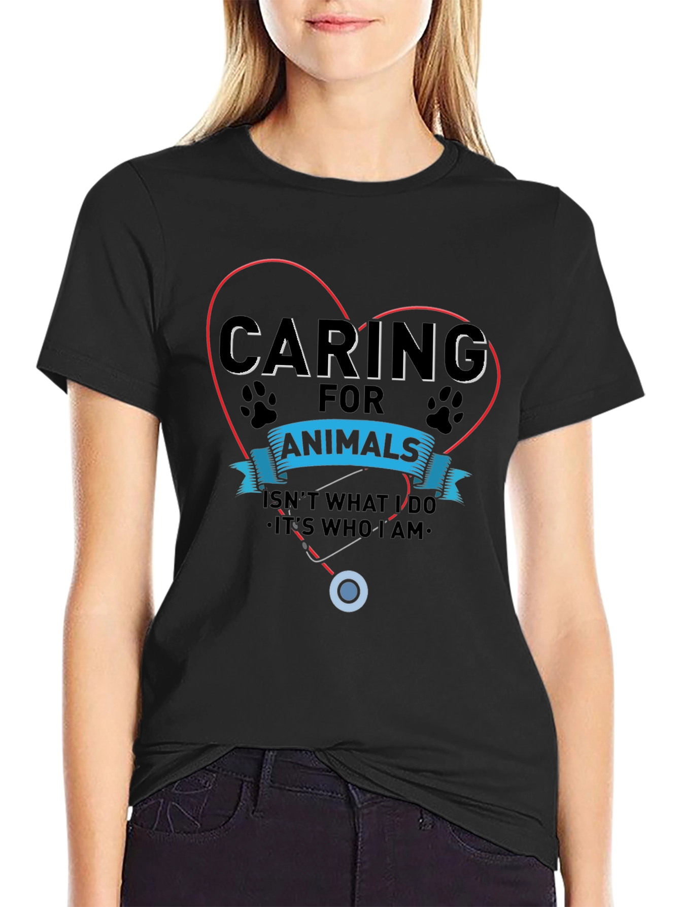 Caring for Animals T-Shirt: Veterinary Love Tee