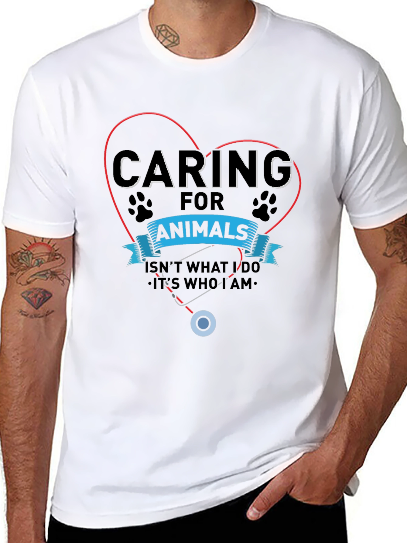 Caring for Animals T-Shirt: Veterinary Love Tee
