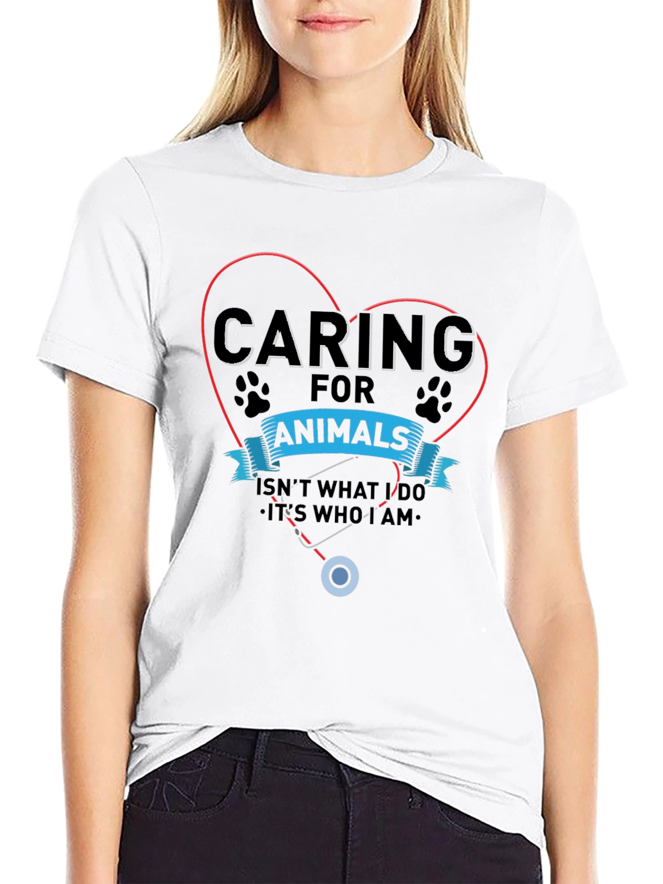 Caring for Animals T-Shirt: Veterinary Love Tee