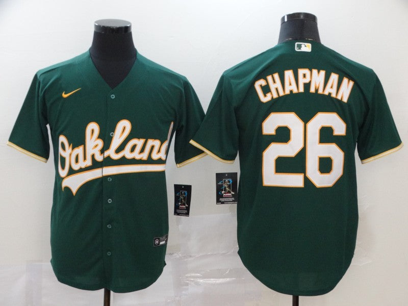 Men's Oakland Athletics Matt Chapman #26 Green Replica Baseball Jerseys