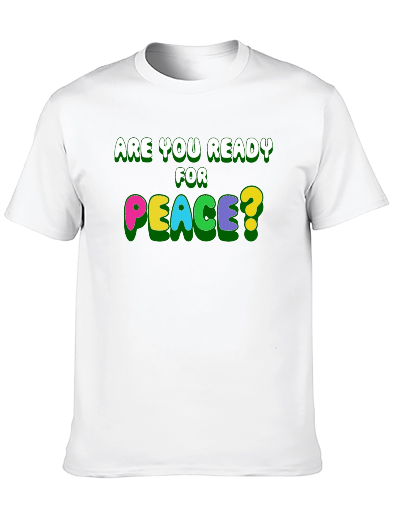 Ready for Peace? Black Graphic T-Shirt