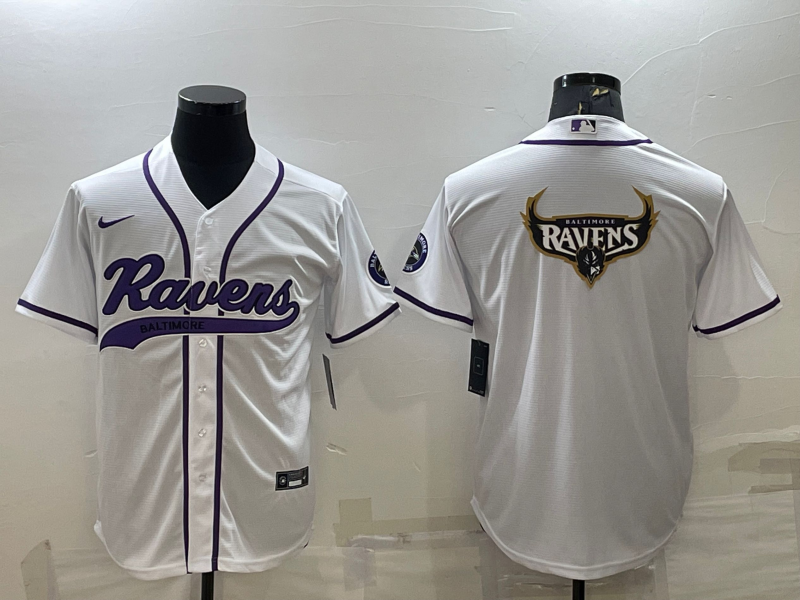 Men's Baltimore Ravens White Game Jerseys
