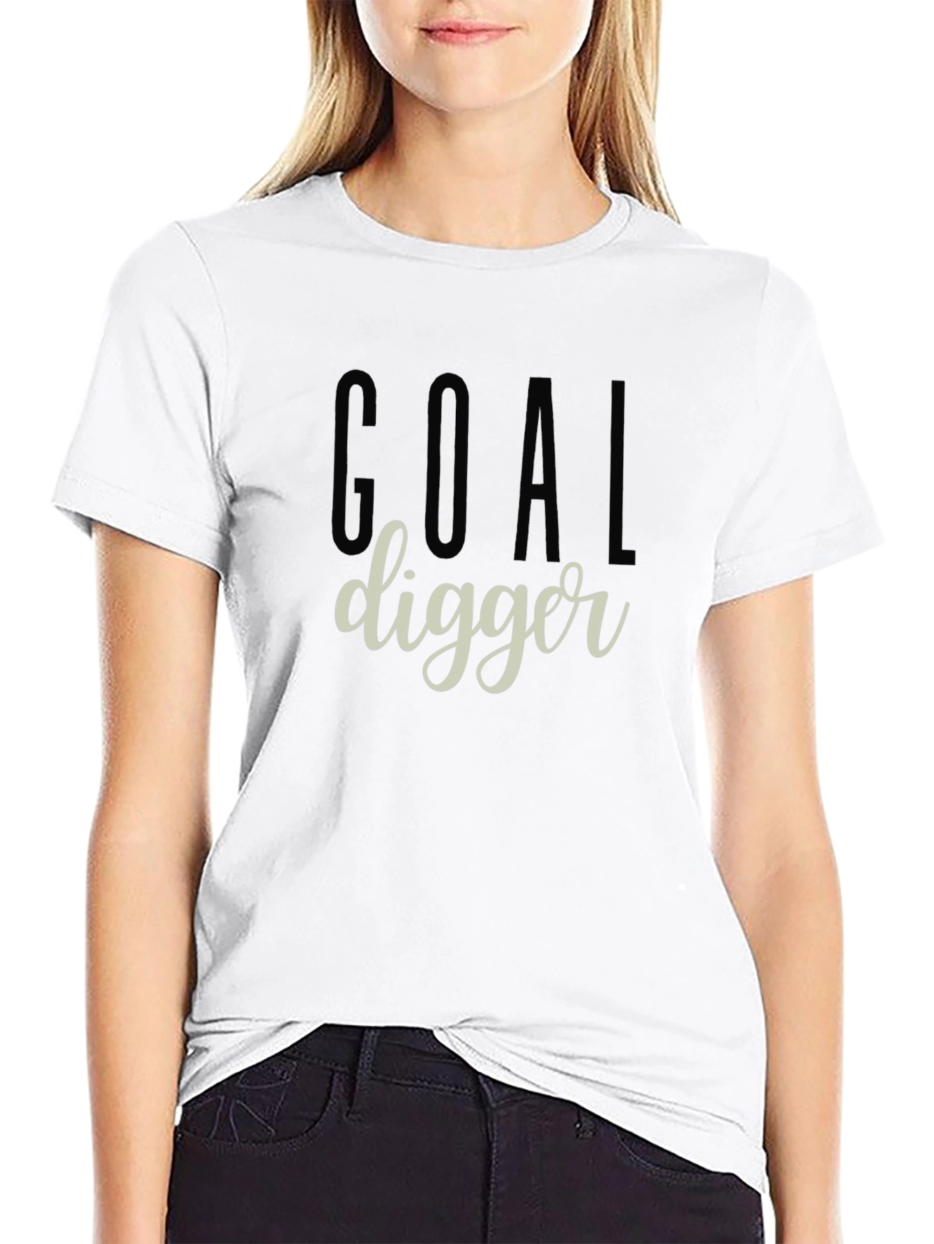 Goal Digger Graphic Tee - Black Cotton T-Shirt