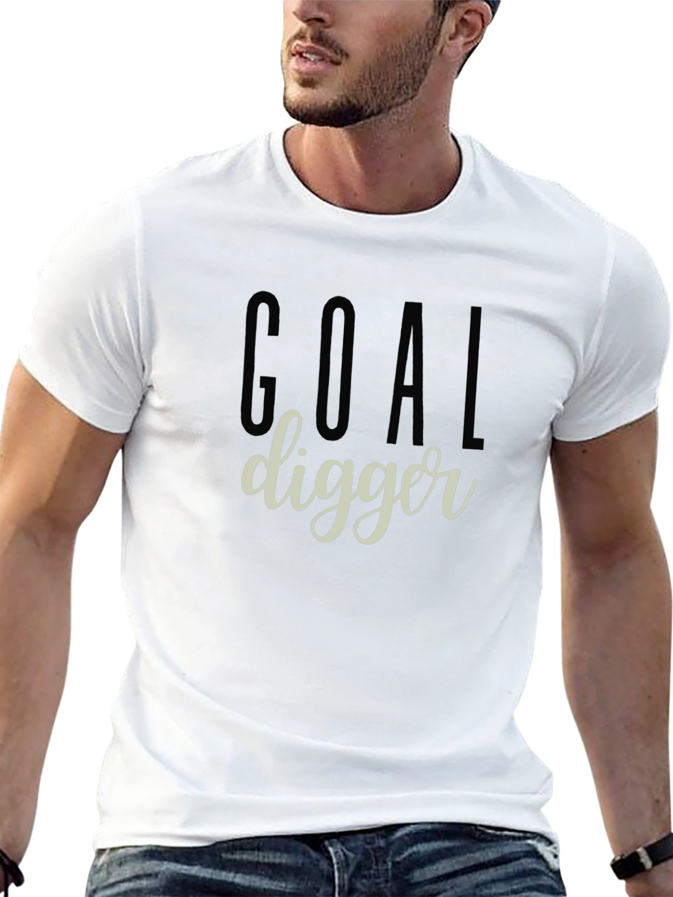 Goal Digger Graphic Tee - Black Cotton T-Shirt