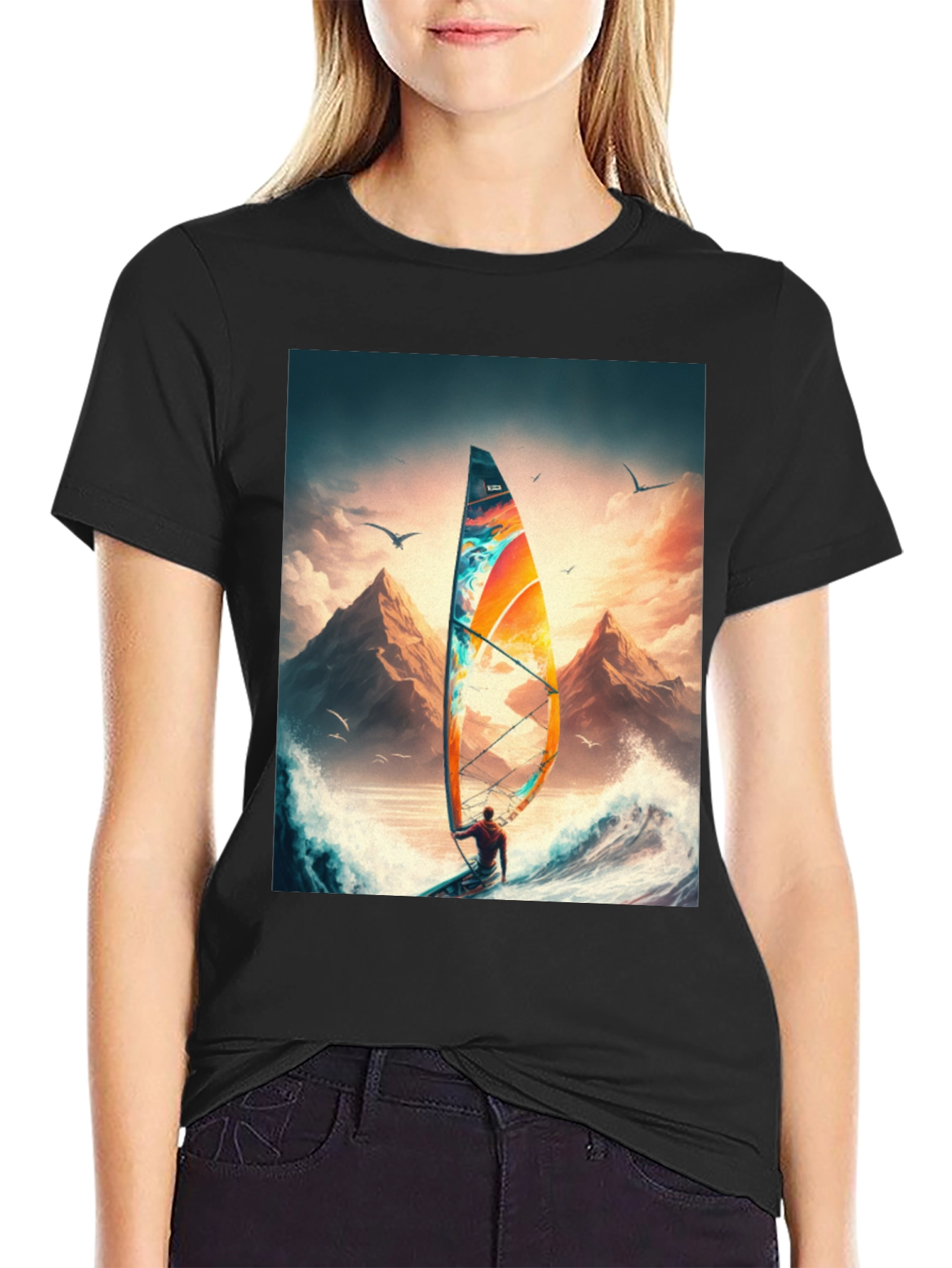 Windsurfing Adventure Graphic Tee
