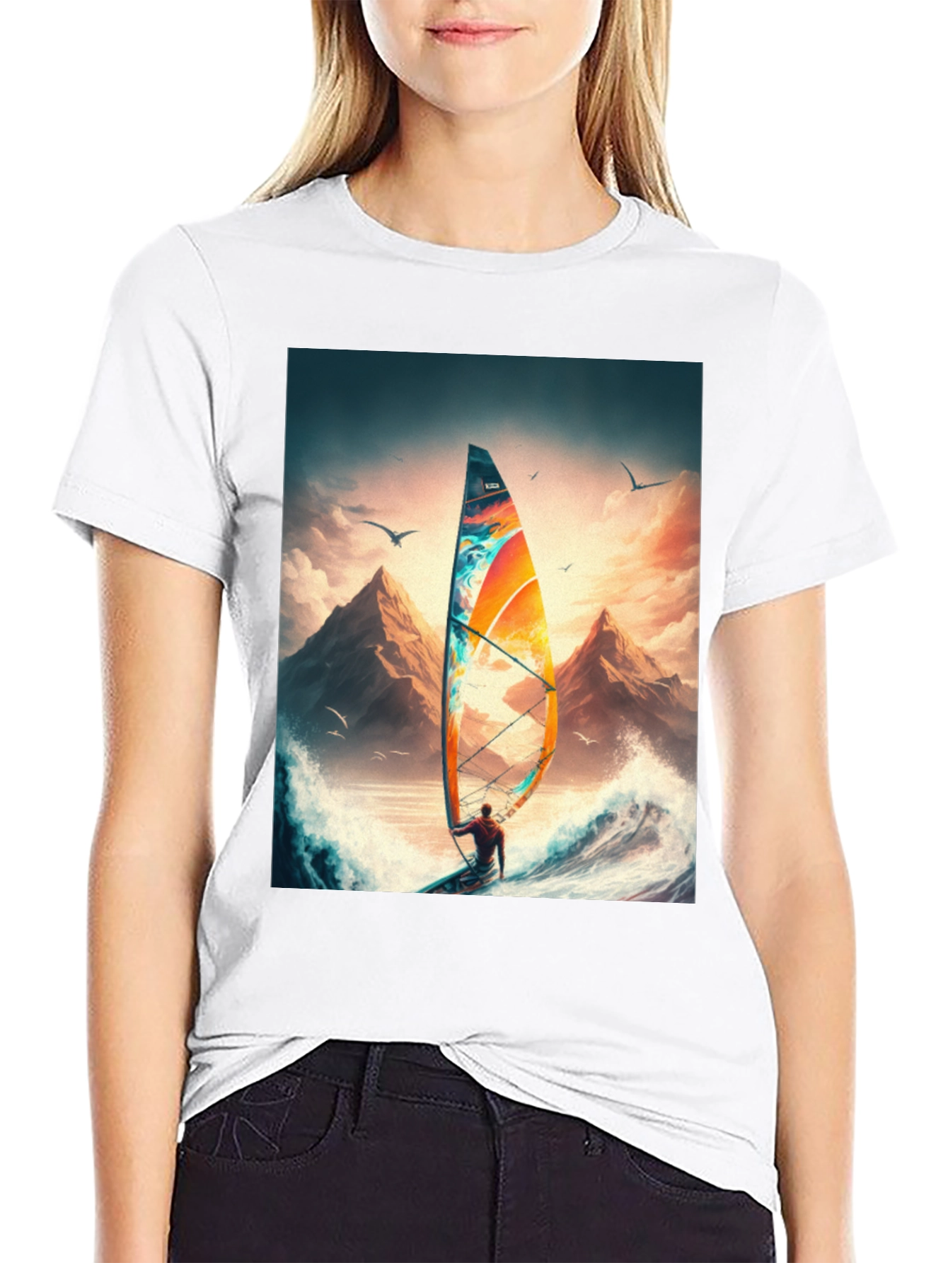 Windsurfing Adventure Graphic Tee