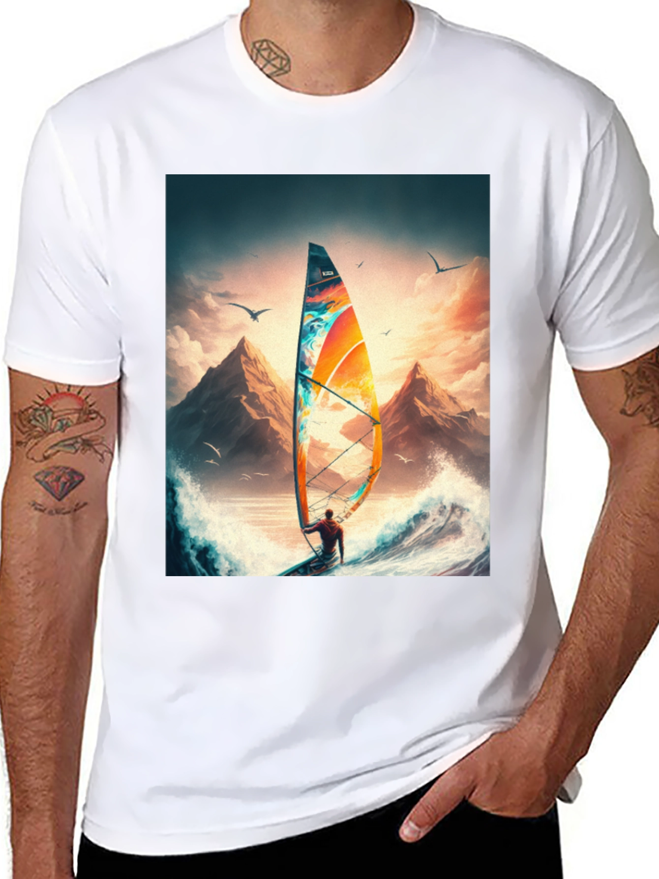 Windsurfing Adventure Graphic Tee