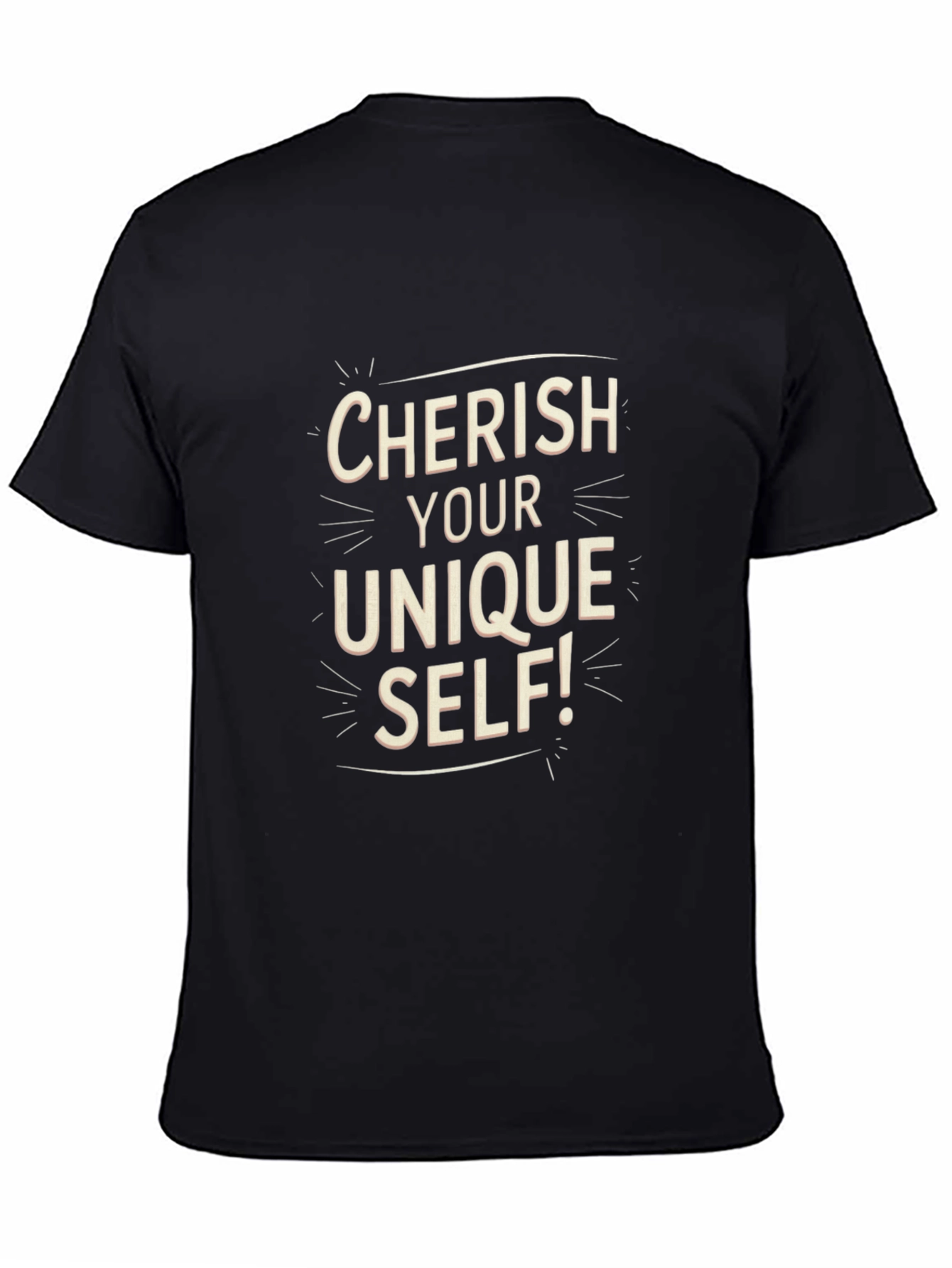 Cherish Your Unique Self Black T-Shirt