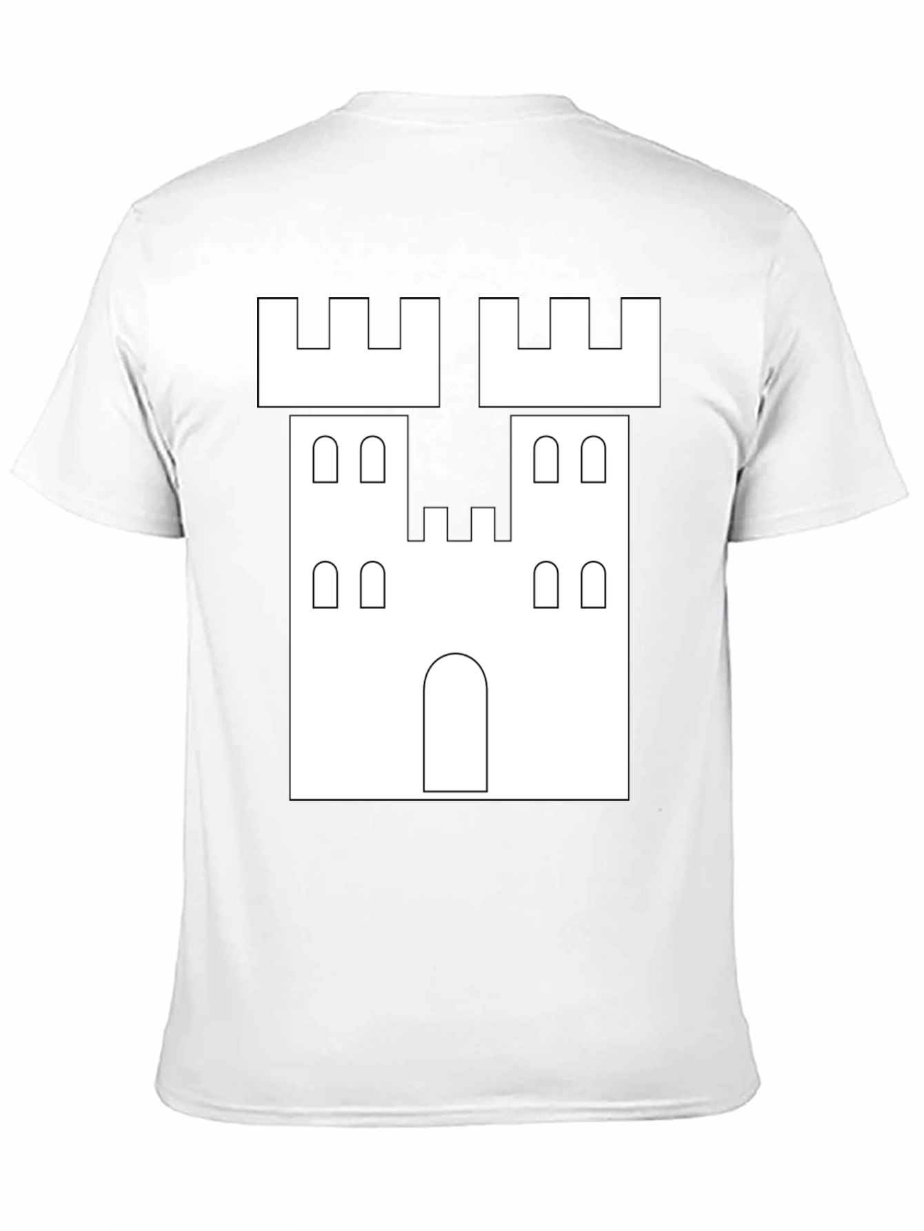 Castle Graphic Tee - Black Crew Neck T-Shirt