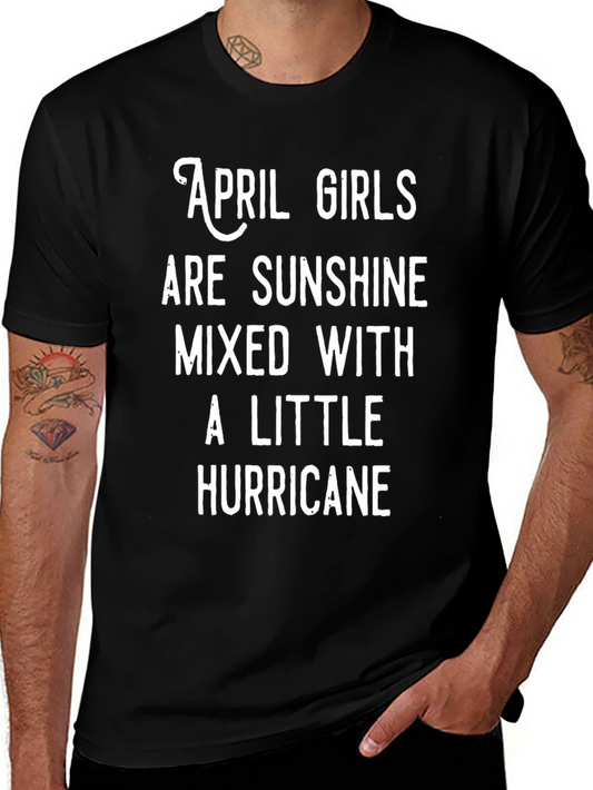 April Girls Sunshine Hurricane Black T-Shirt
