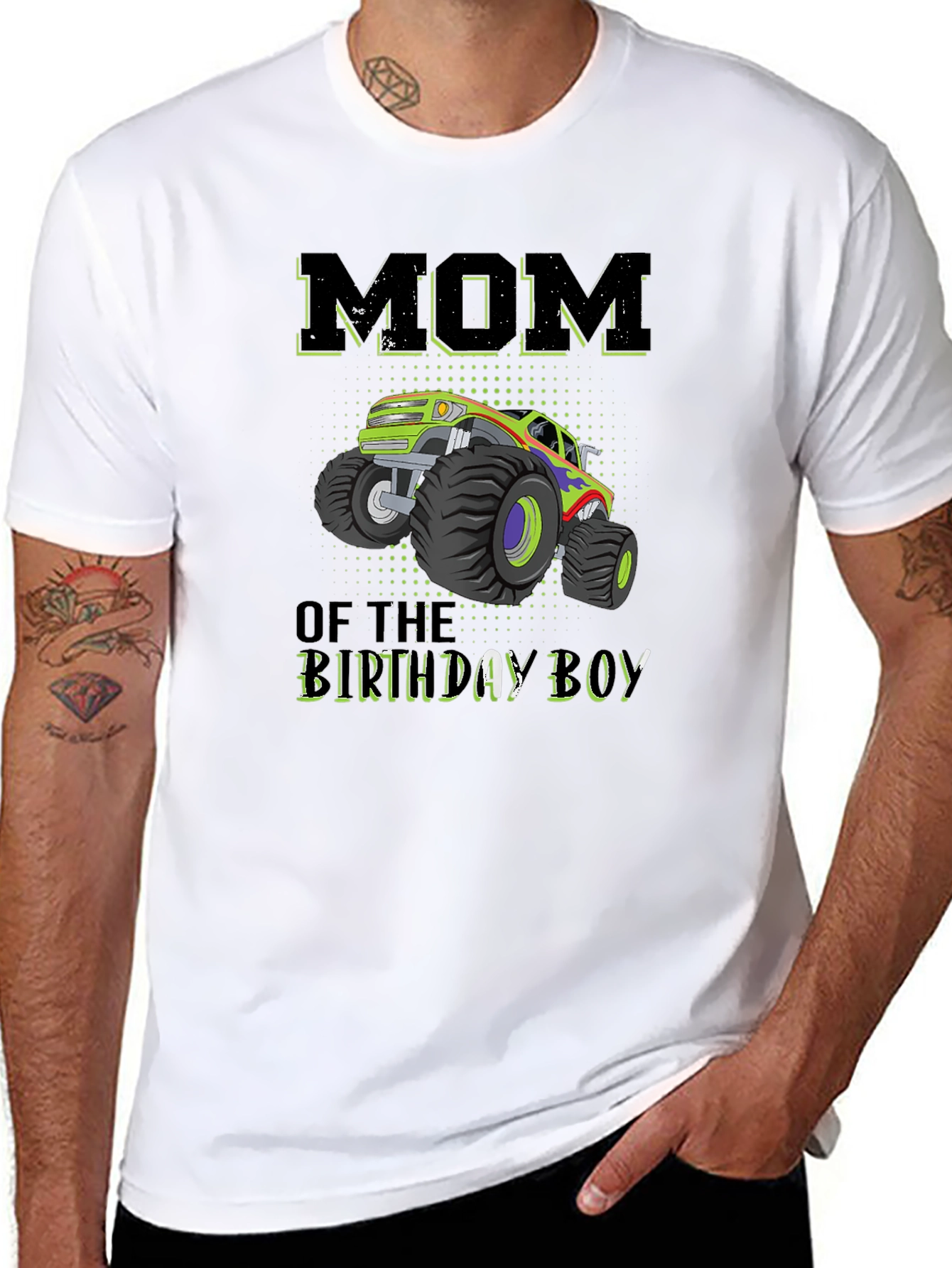 Mom of the Birthday Boy Monster Truck T-Shirt