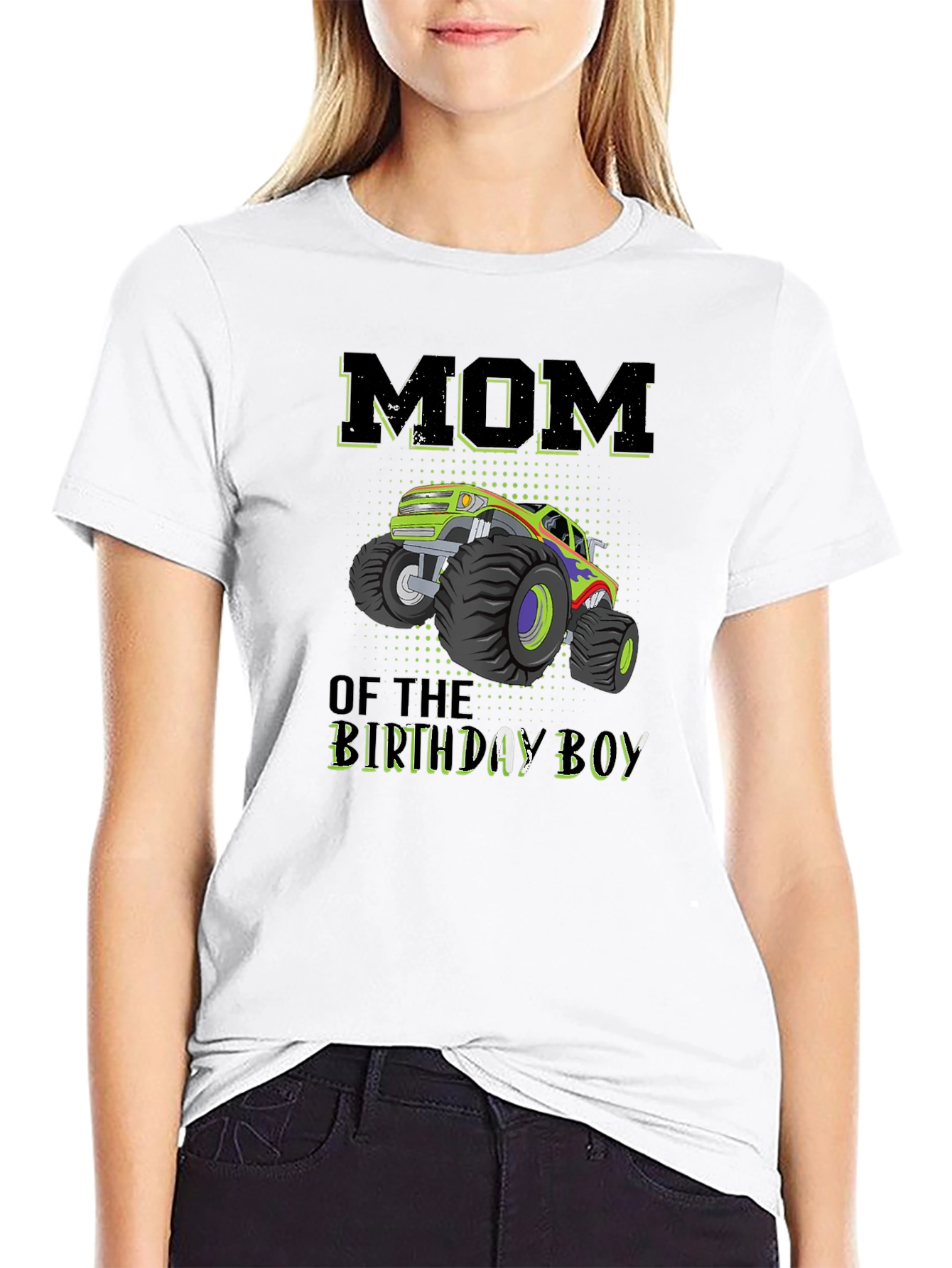 Mom of the Birthday Boy Monster Truck T-Shirt