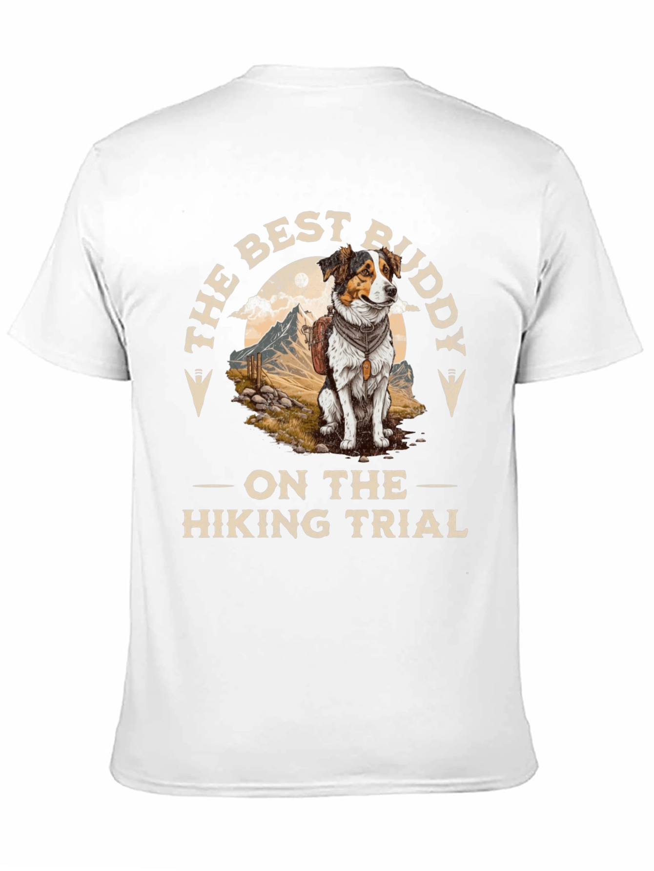Best Buddy Hiking Dog Graphic T-Shirt