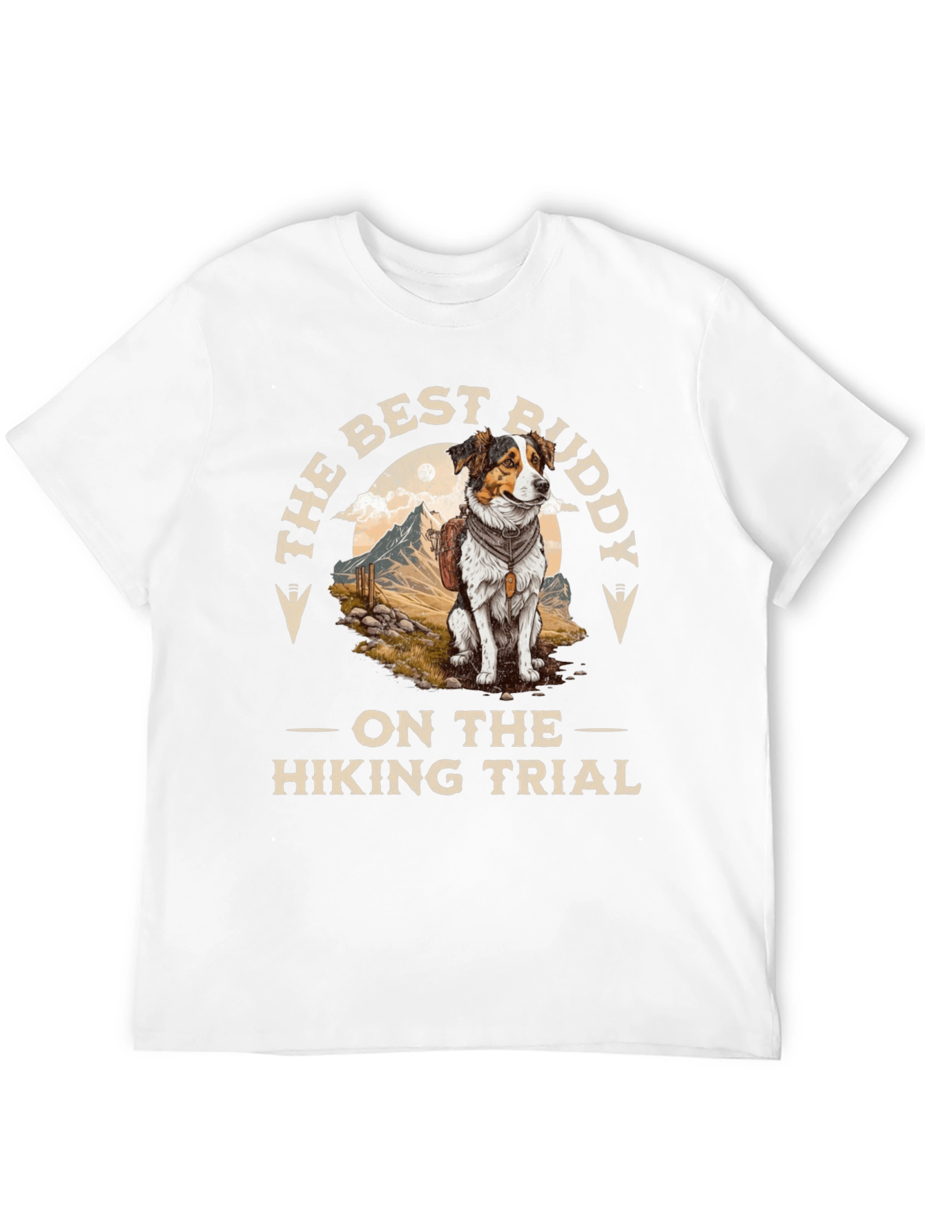 Best Buddy Hiking Dog Graphic T-Shirt