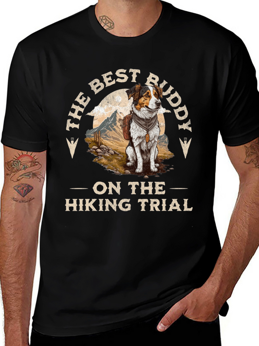Best Buddy Hiking Dog Graphic T-Shirt