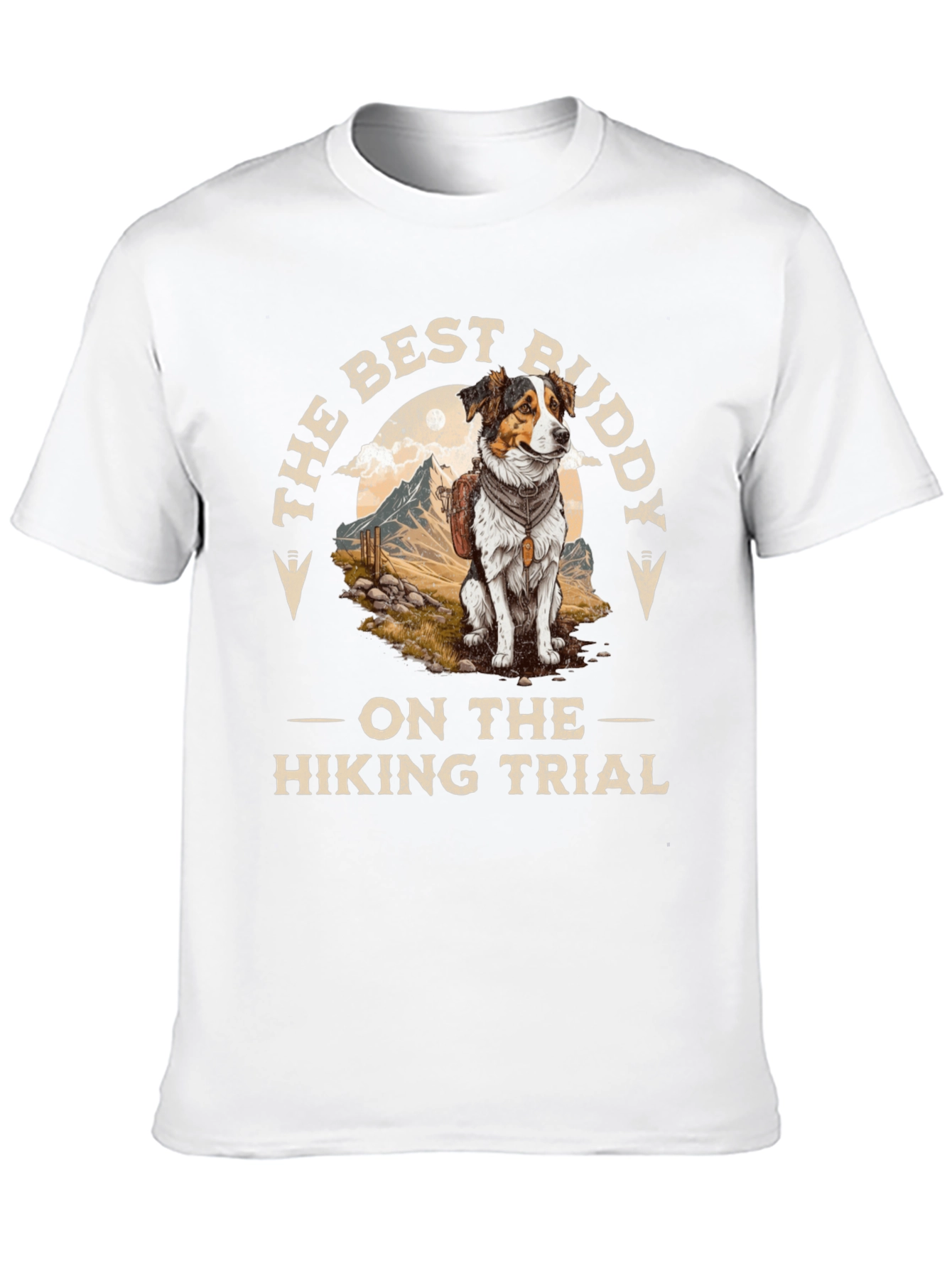 Best Buddy Hiking Dog Graphic T-Shirt
