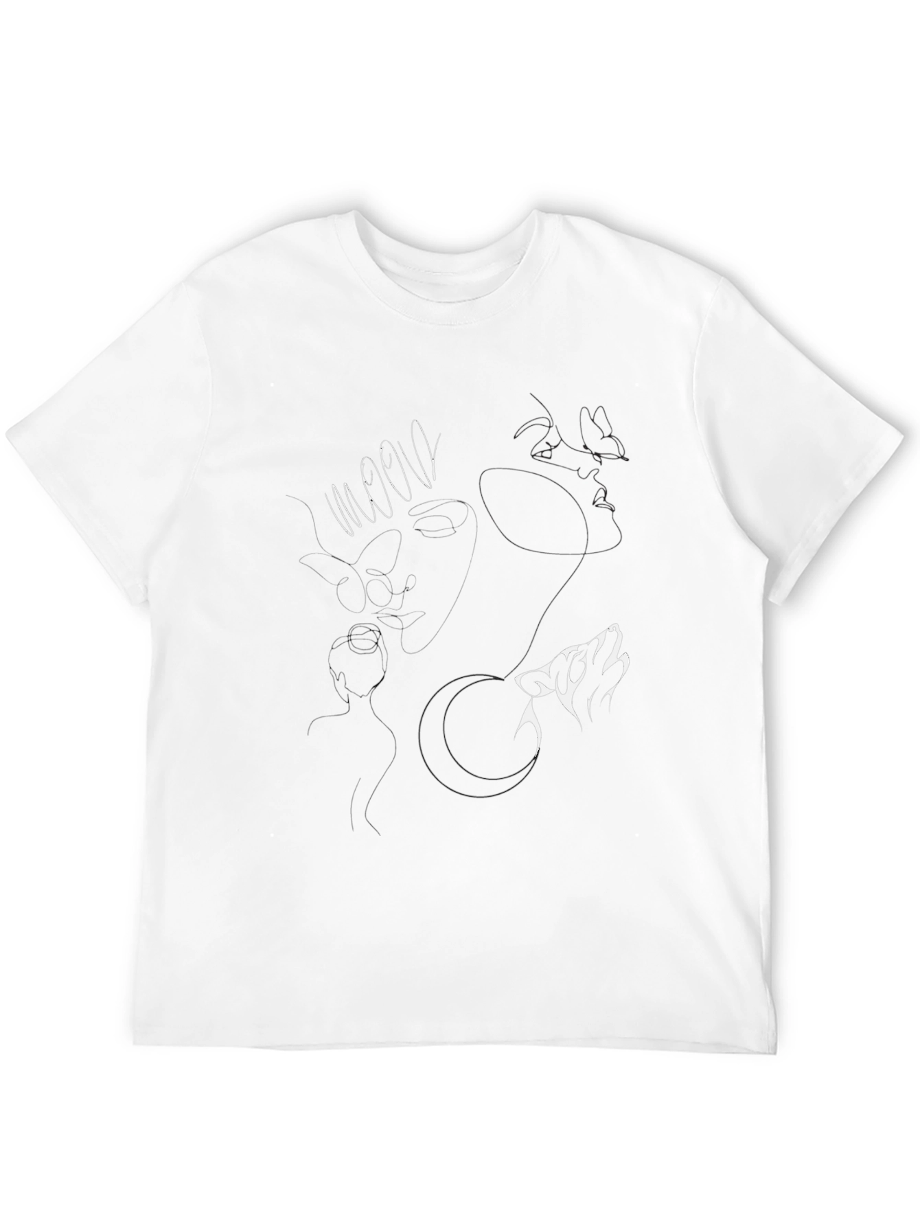 Wolf Howling at Moon Graphic T-Shirt