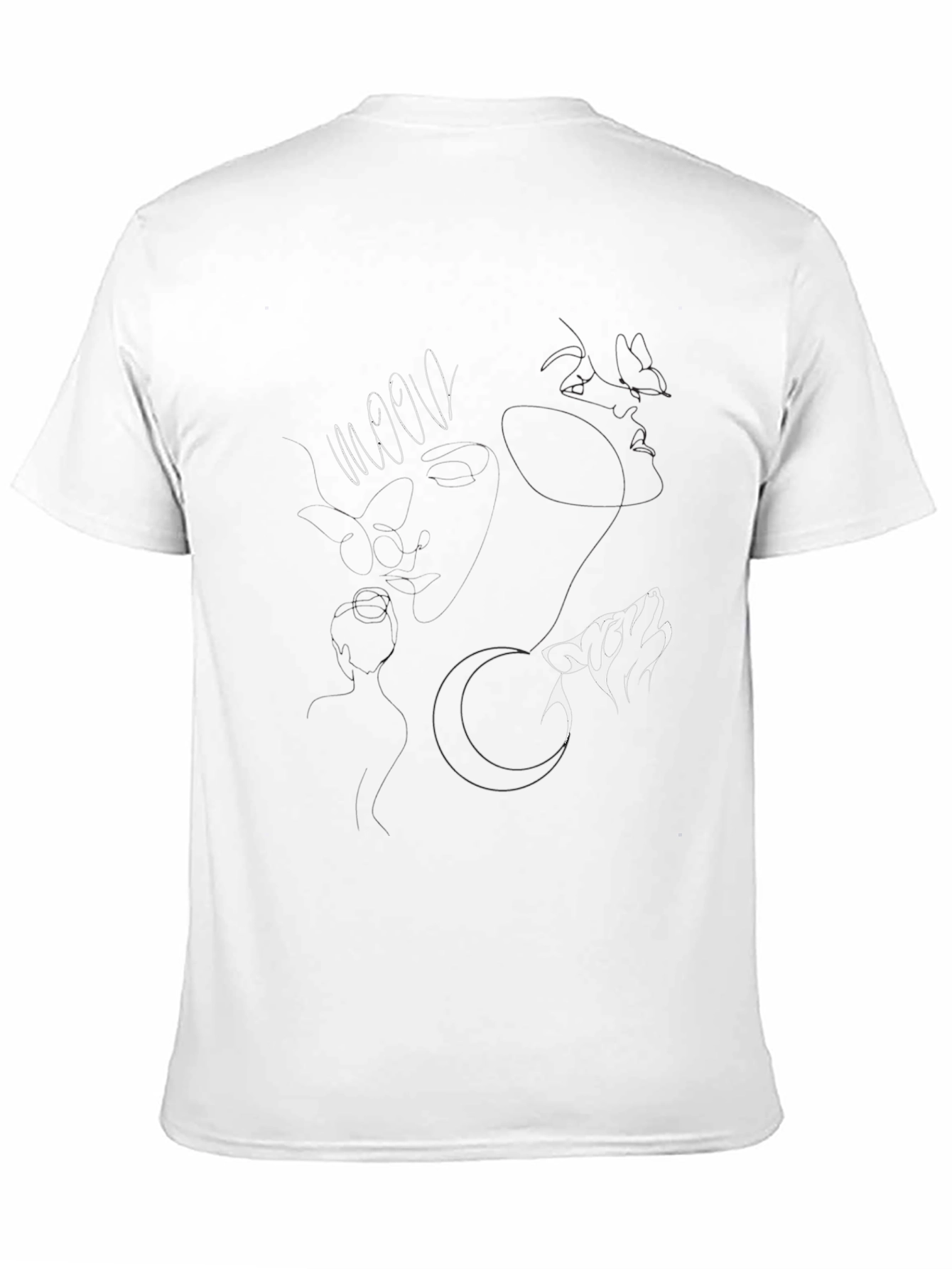 Wolf Howling at Moon Graphic T-Shirt
