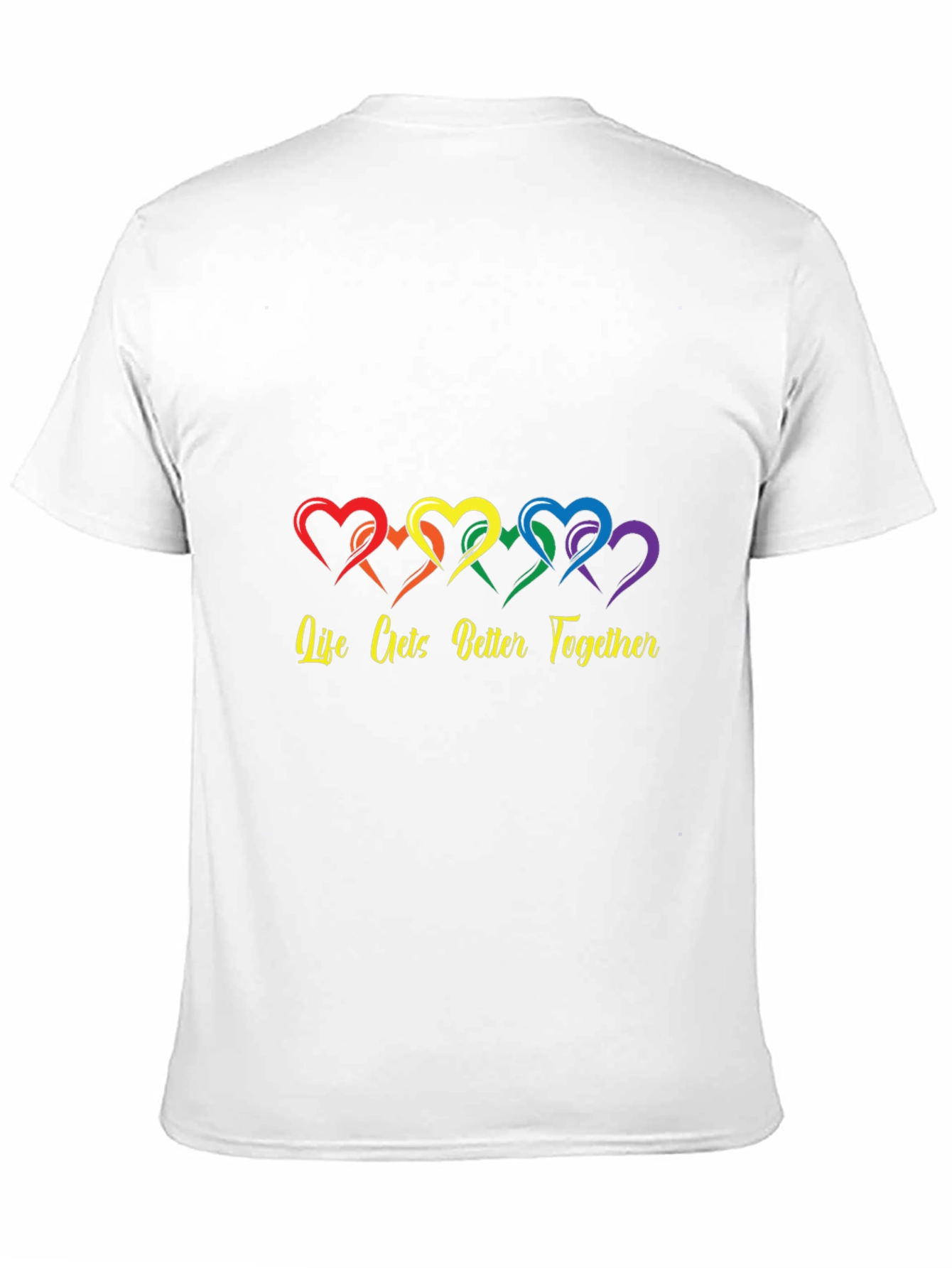 Life Gets Better Together Rainbow Heart Tee