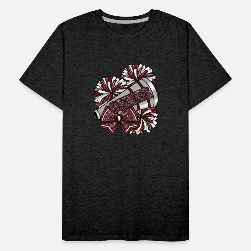 Cheer Pom Poms Glitter Bow Maroon