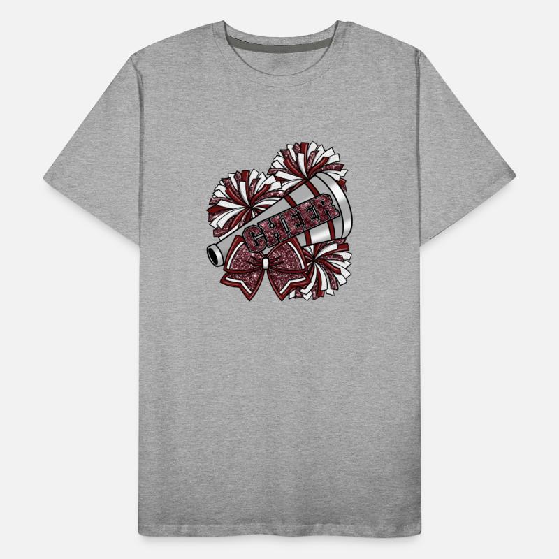 Cheer Pom Poms Glitter Bow Maroon