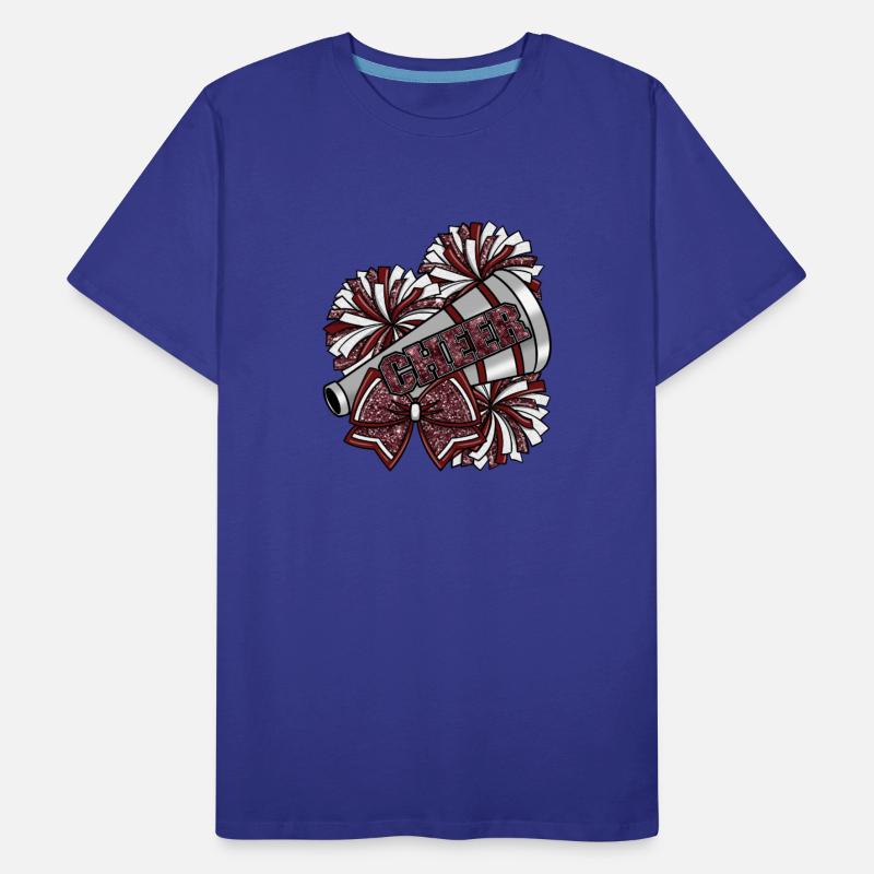 Cheer Pom Poms Glitter Bow Maroon