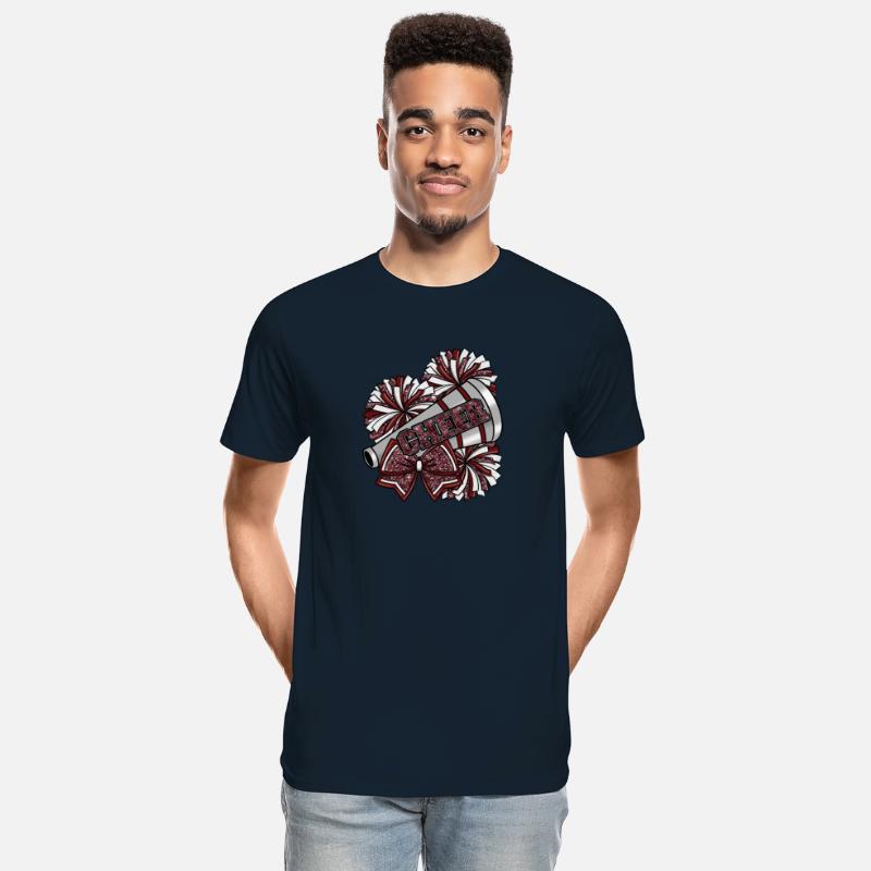 Cheer Pom Poms Glitter Bow Maroon