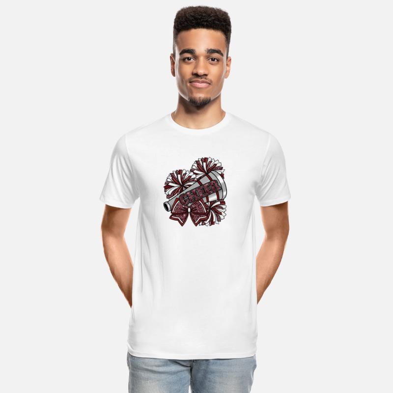 Cheer Pom Poms Glitter Bow Maroon