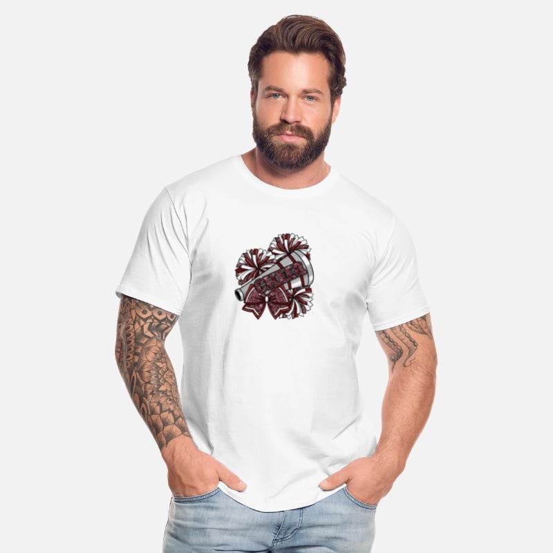 Cheer Pom Poms Glitter Bow Maroon