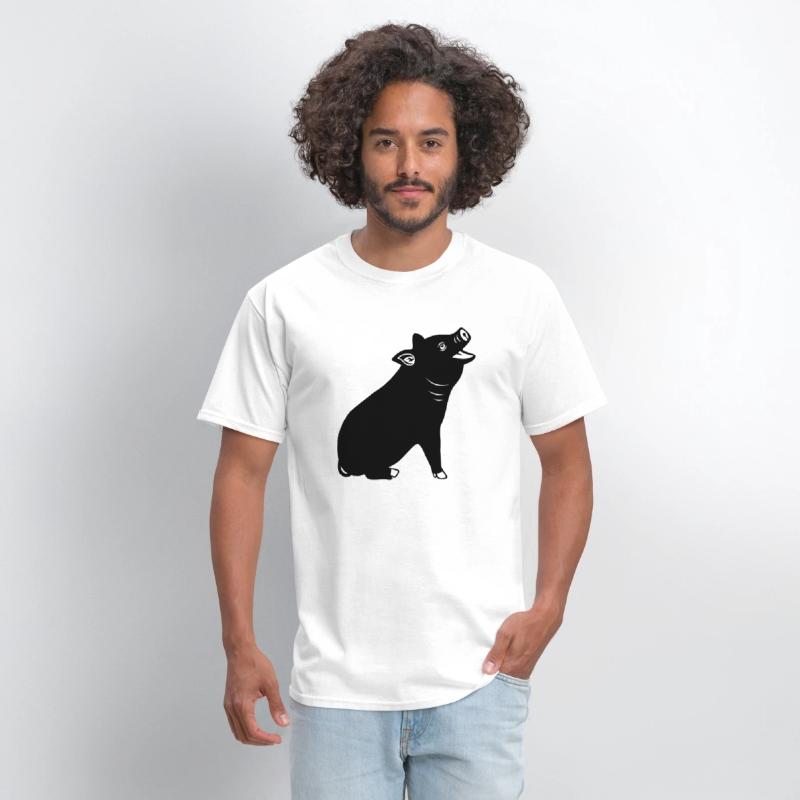 Cheerful pig Shadow image