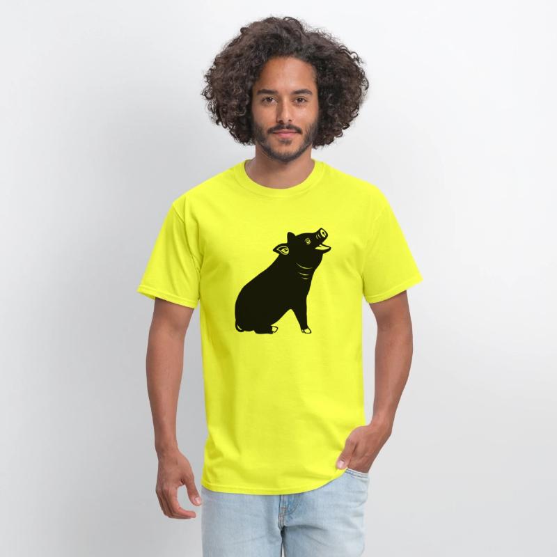 Cheerful pig Shadow image