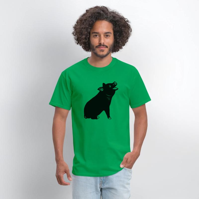 Cheerful pig Shadow image