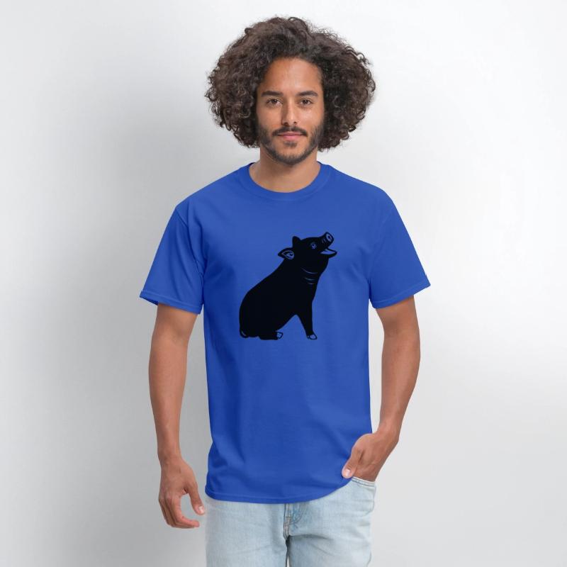 Cheerful pig Shadow image