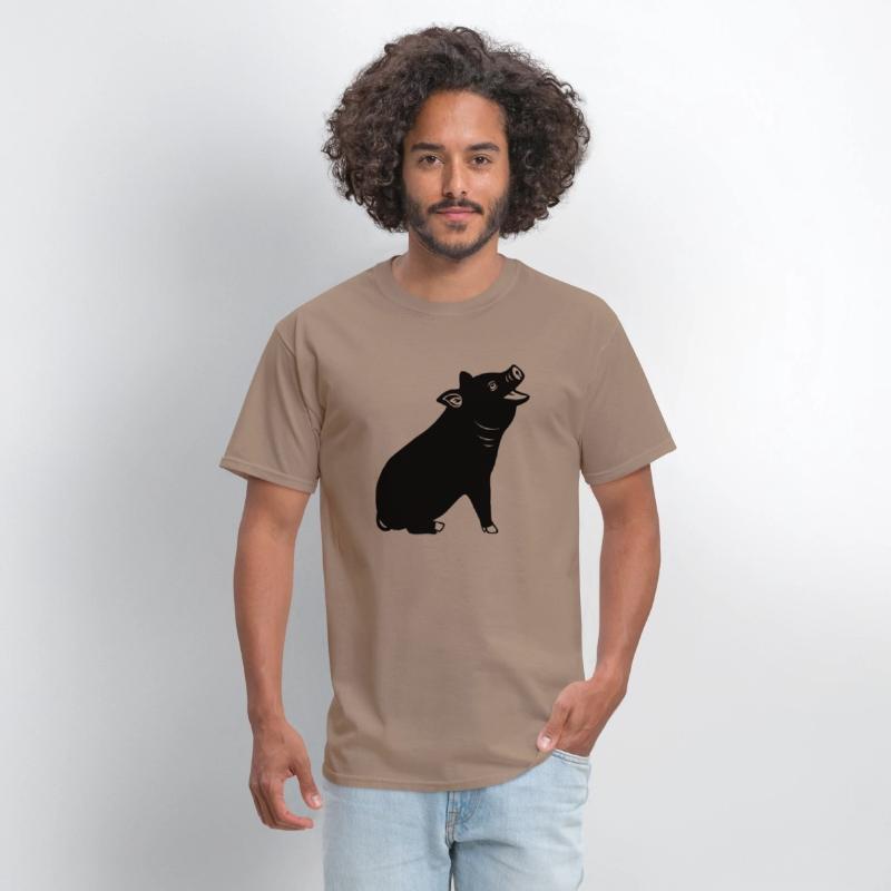 Cheerful pig Shadow image