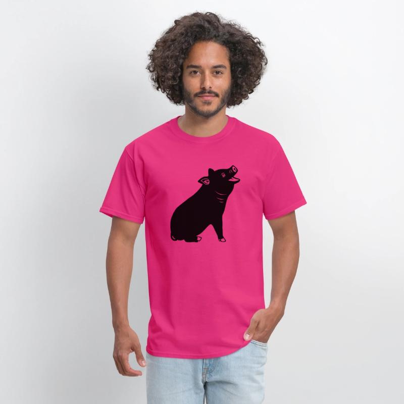 Cheerful pig Shadow image