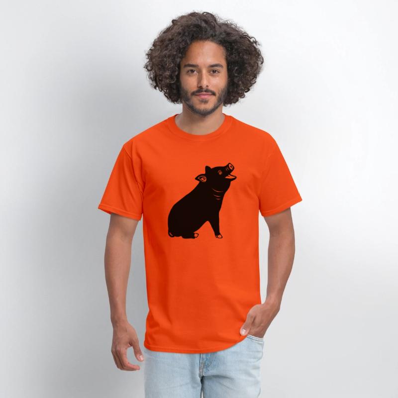 Cheerful pig Shadow image