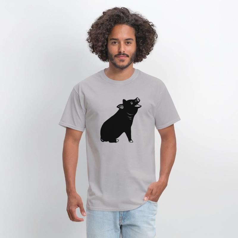 Cheerful pig Shadow image