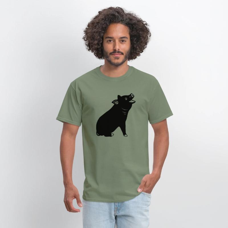 Cheerful pig Shadow image