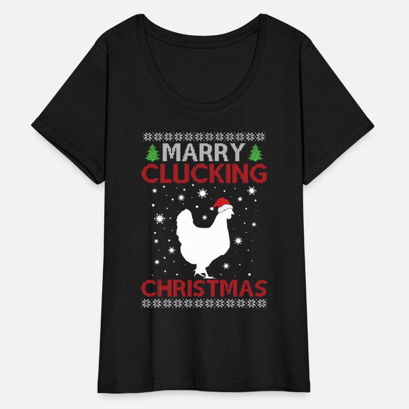 Chicken - Merry Clucking Christmas - Saying Ugly C