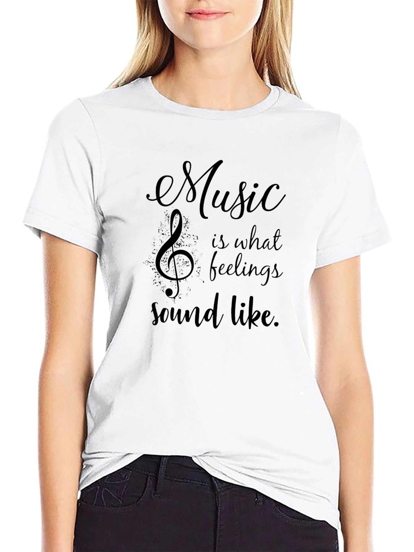 Music is What Feelings Sound Like Graphic Tee