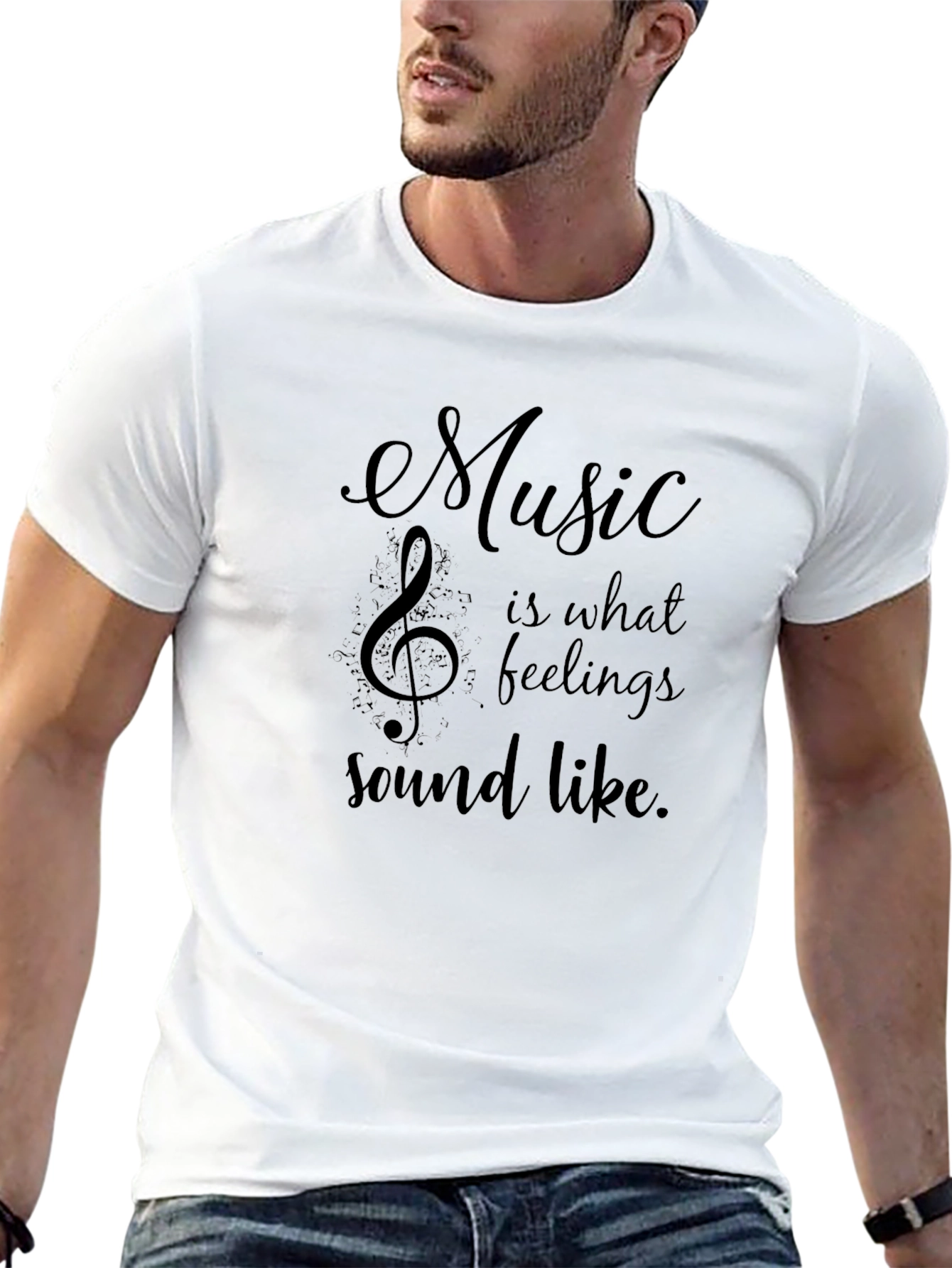 Music is What Feelings Sound Like Graphic Tee