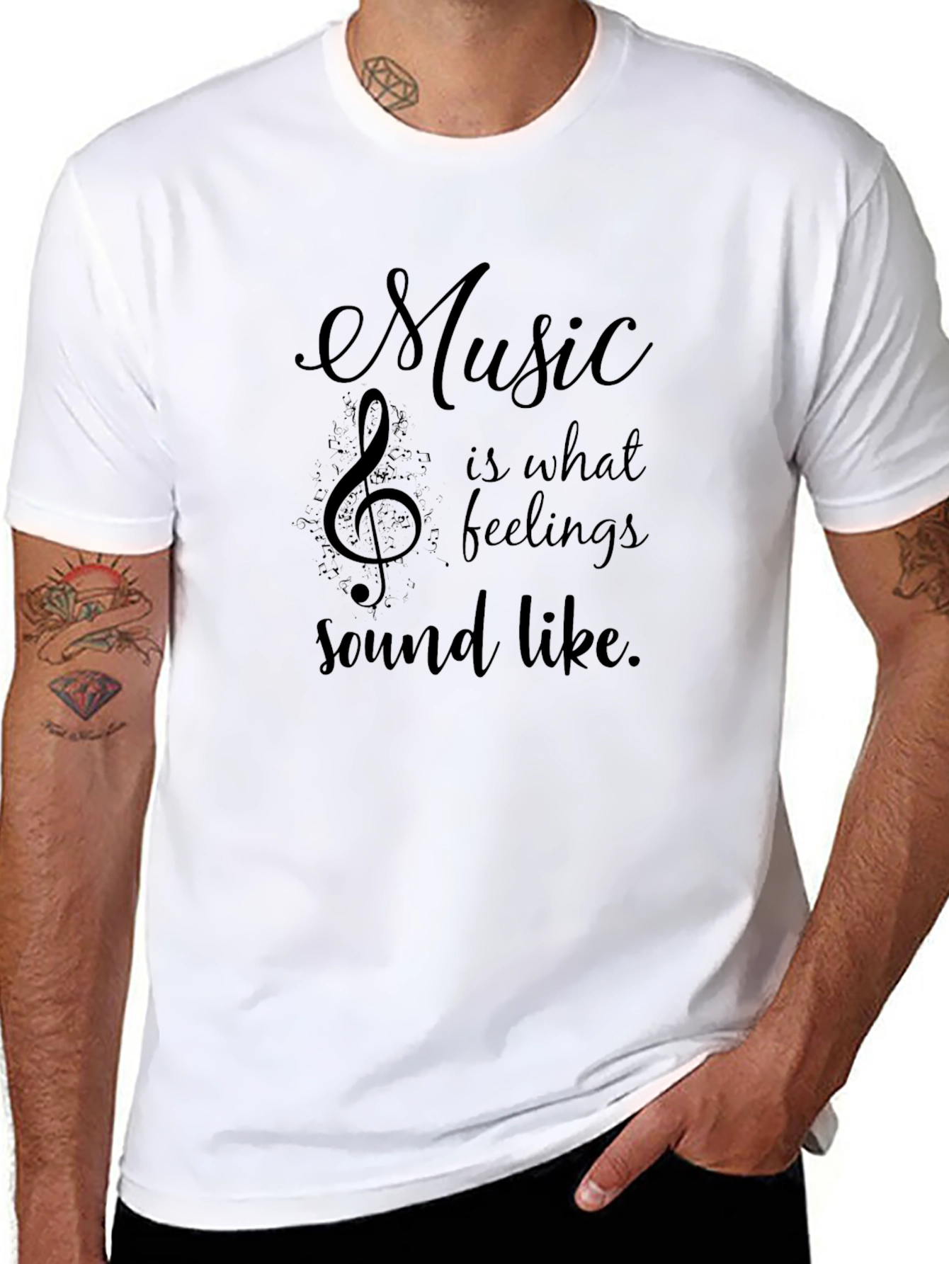 Music is What Feelings Sound Like Graphic Tee