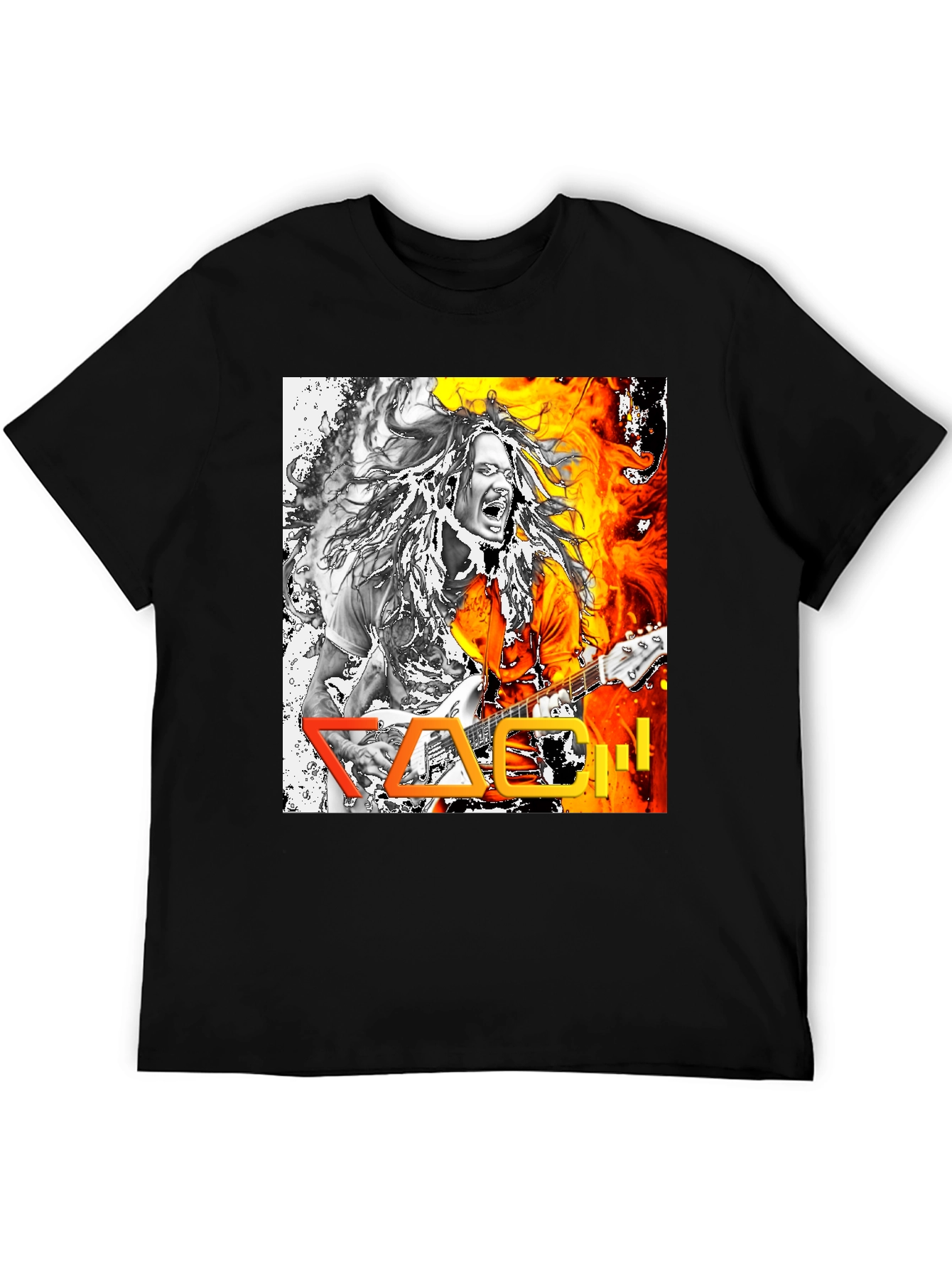 Korn Band T-Shirt - Fiery Graphic Print