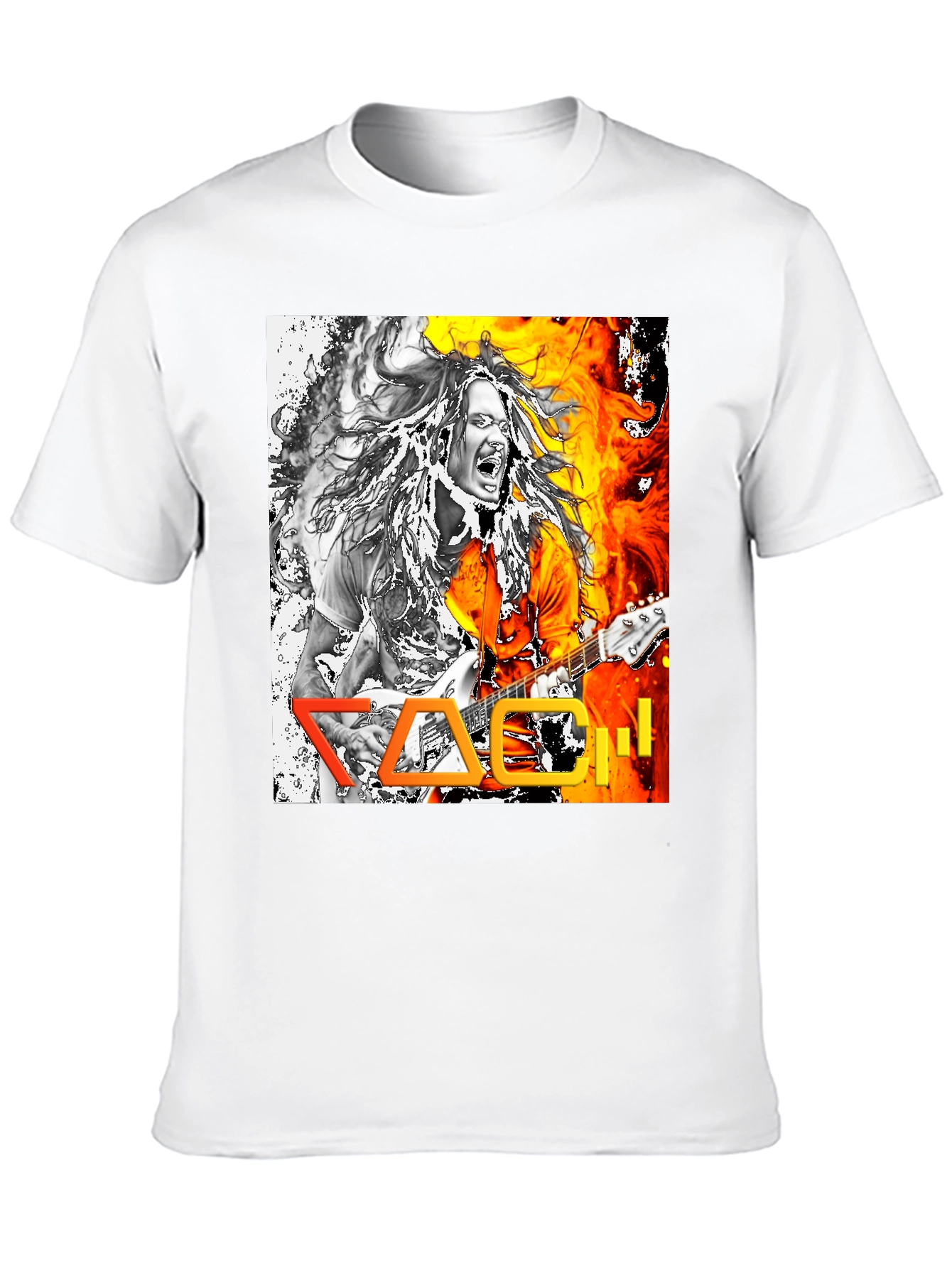 Korn Band T-Shirt - Fiery Graphic Print