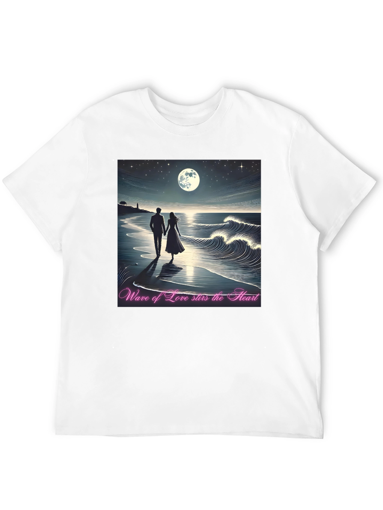 Romantic Moonlight Beach T-Shirt