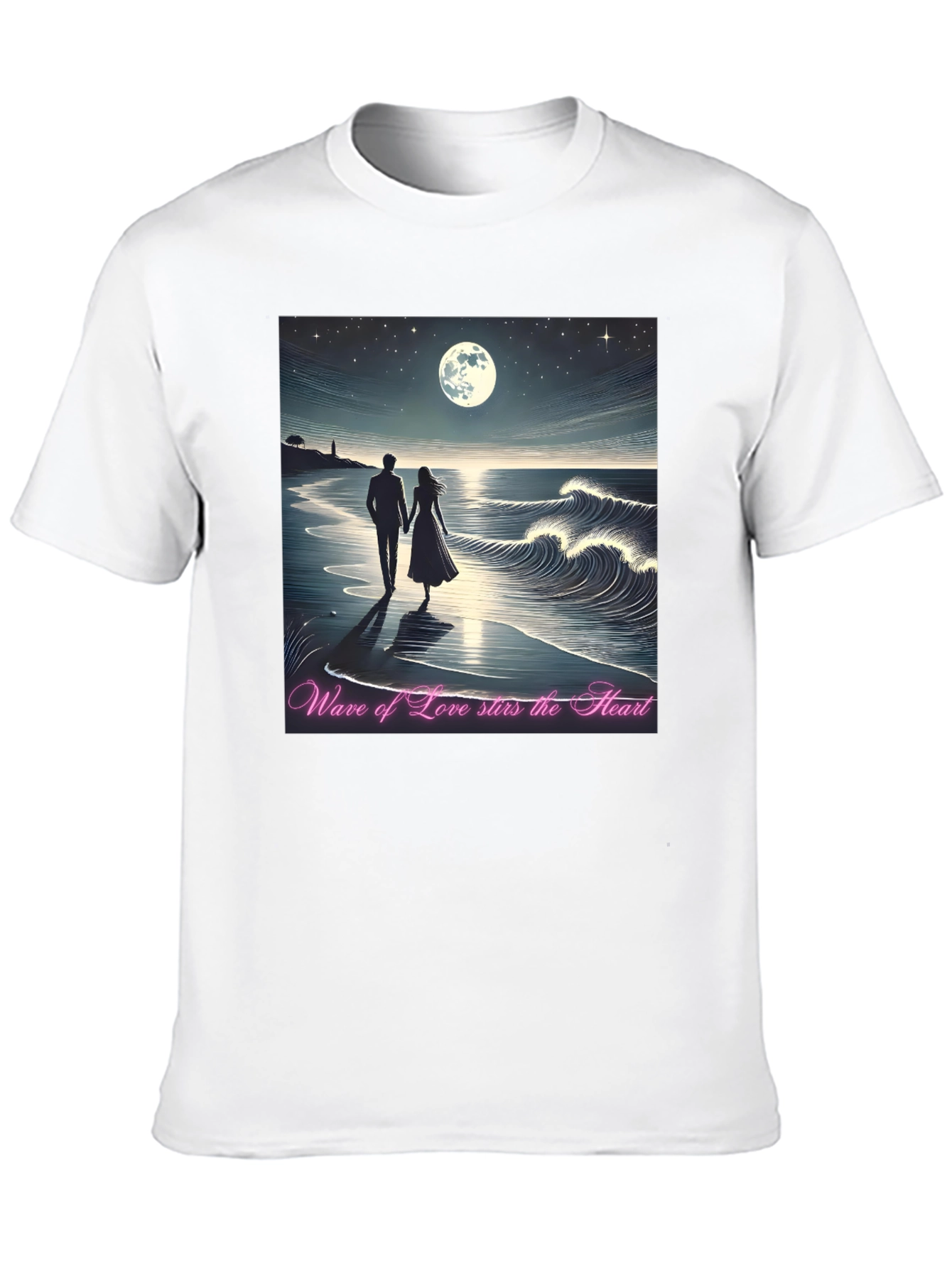 Romantic Moonlight Beach T-Shirt