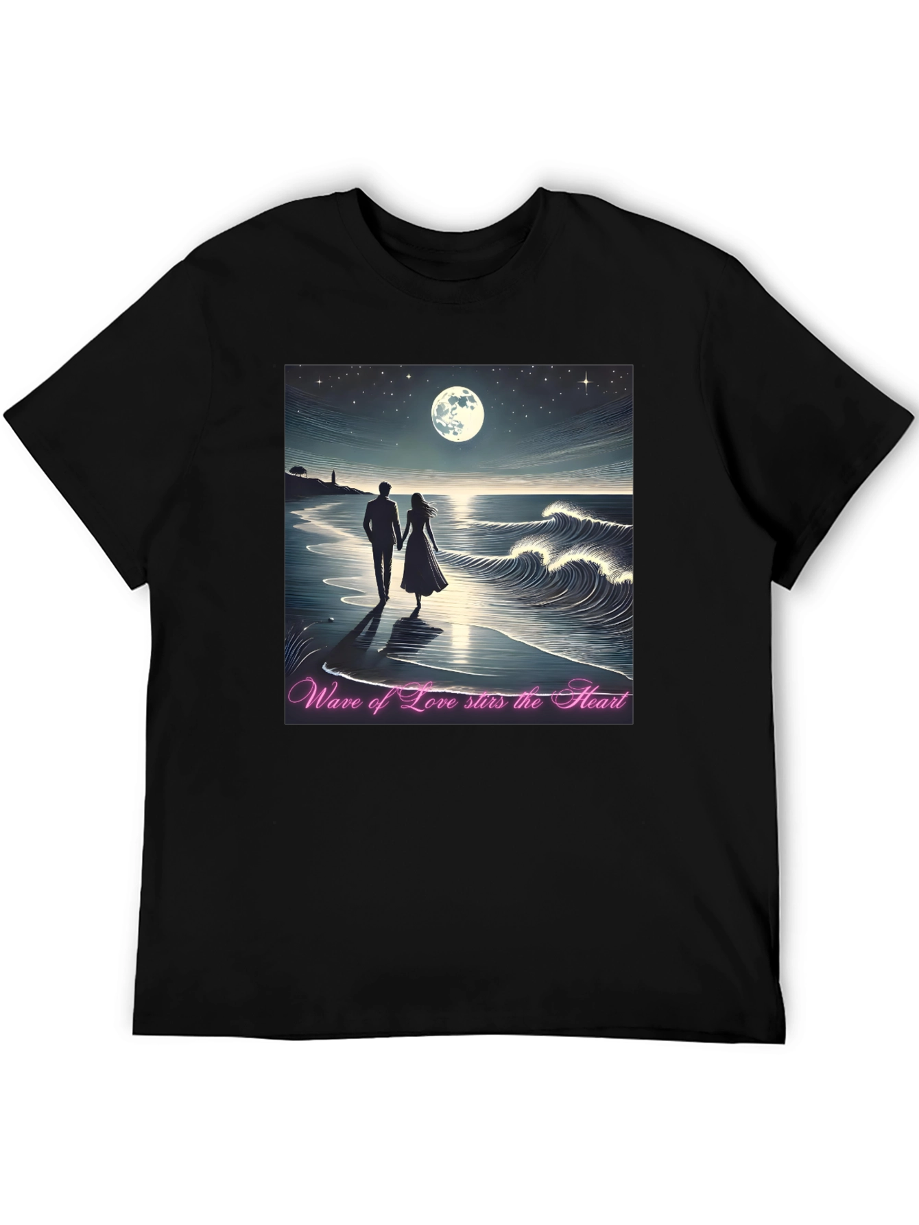 Romantic Moonlight Beach T-Shirt