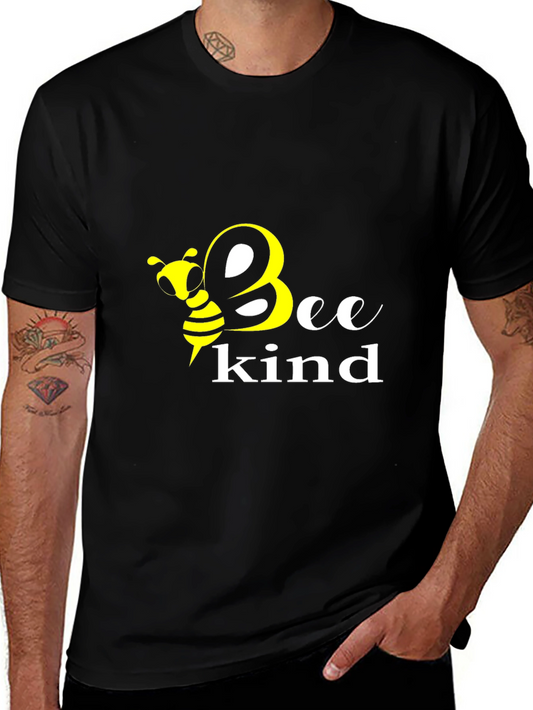 Bee Kind Graphic Tee - Black Cotton T-Shirt